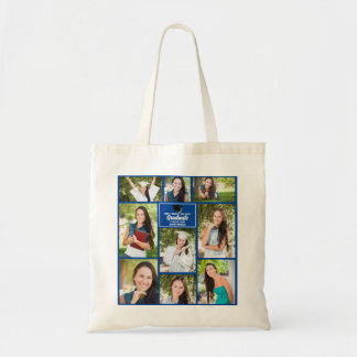 Cute Blue Student Photo Collage 2023 Studenten Tygkasse