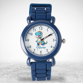Cute Blue T-rex Dinosaur-Personlig Armbandsur