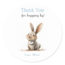 Cute Blue Tack Bunny Birthday