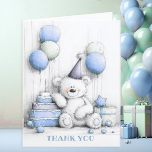 Cute Blue-Tack för Nalle Tack Kort