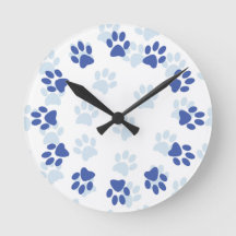 Cute Blue Tass avtryck för Djurälskare Clock