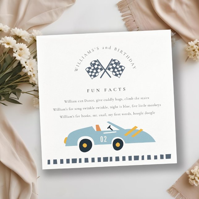 Cute Blue Tävling Car Kids oberoende av ålder, Rol Pappersservett (Skapare uppladdad)