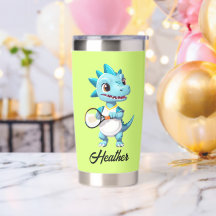 Cute Blue tennis dinosauaur