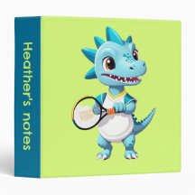 Cute Blue tennis dinosauaur