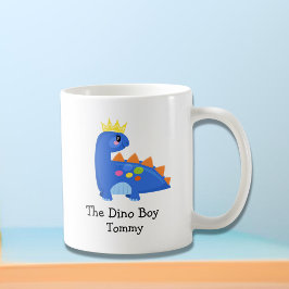 Cute Blue the Dino Boy Kids' Kaffemugg