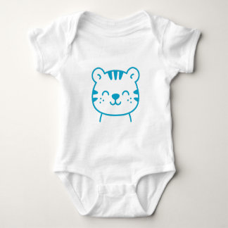 Cute Blue Tiger Pojke Bodykostym T Shirt