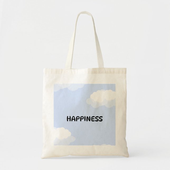 Cute blue tote bag  tygkasse (Framsidan)