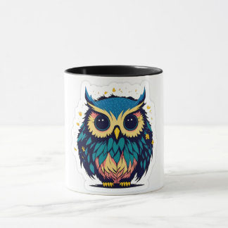 Cute Blue Uggla 2-tonskaffe mugg