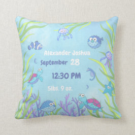 Cute Blue under Sea Pojke Nursery Kudde