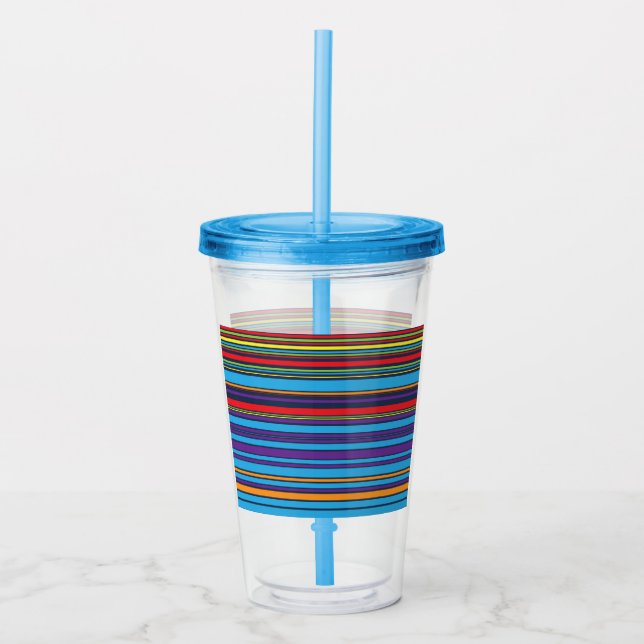 Cute Blue violet rand Take Away Mugg (Framsida)