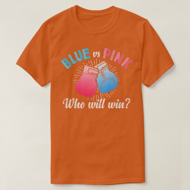 Cute Blue vs Rosa Gender Reveal Party Boing Boer T Shirt (Design framsida)
