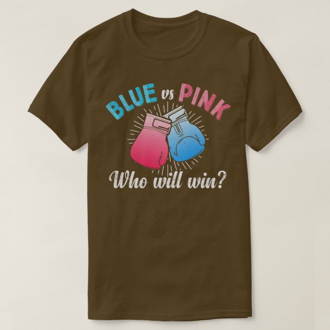 Cute Blue vs Rosa Gender Reveal Party Boxing Boxer T Shirt (Design framsida)