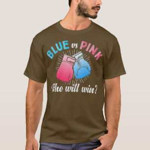 Cute Blue vs Rosa Gender Reveal Party Boxing Boxer T Shirt