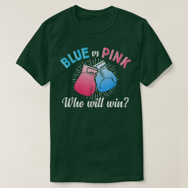 Cute Blue vs Rosa Gender Reveal Party Boxing Boxer T Shirt (Design framsida)