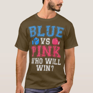 Cute Blue vs Rosa Gender Reveal Party Boxing Boxer T Shirt