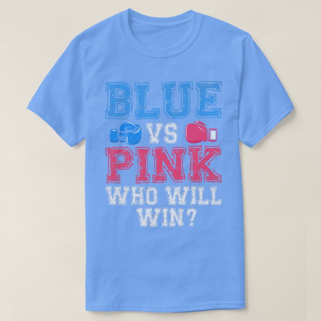 Cute Blue vs Rosa Gender Reveal Party Boxing Boxer T Shirt (Design framsida)