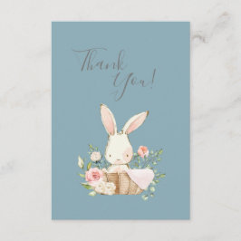 Cute Blue Watercolor Bunny Baby Shower Tack