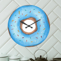 Cute Blue Watercolor Donut