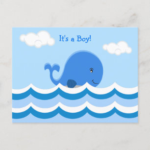 Cute Blue Whale Det är ett meddelande från Pojke B Vykort