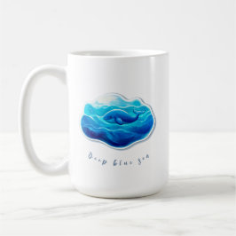 Cute Blue Whale Kaffemugg