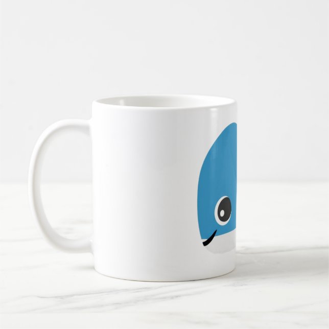 Cute Blue Whale Mugg (Vänster)