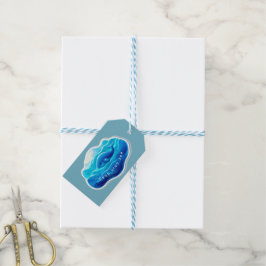 Cute Blue Whale, personalized Presentetikett