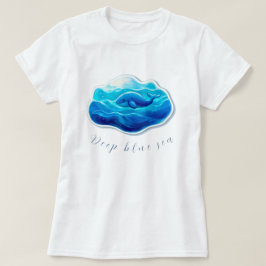 Cute Blue Whale T Shirt