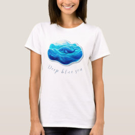 Cute Blue Whale T Shirt