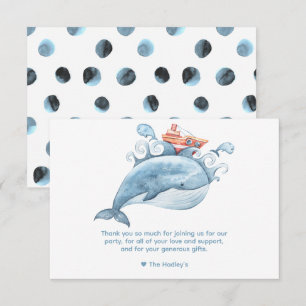 Cute Blue Whale Tack Kort