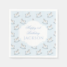 Cute blue wooden leksak boho grattis på födelsedag