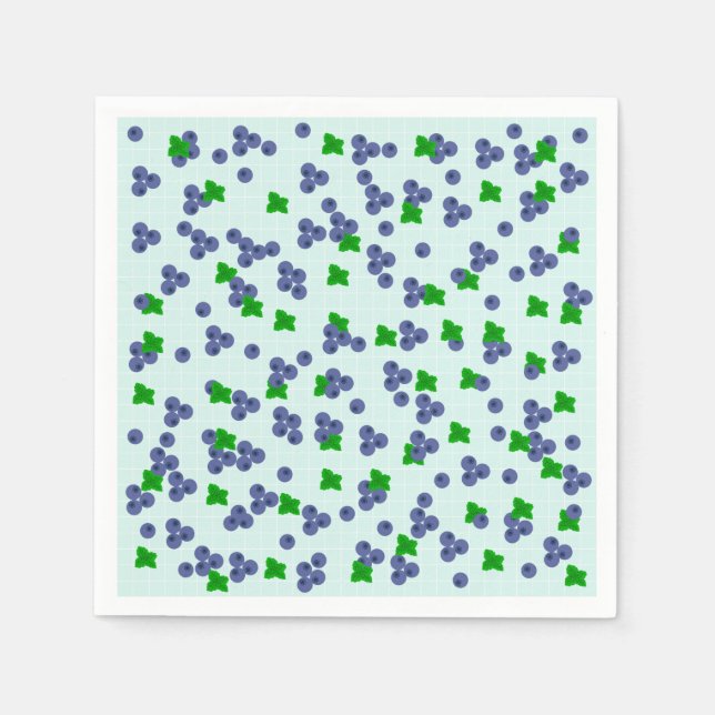 Cute Bluebär Papper Napkins Pappersservett (Framsidan)