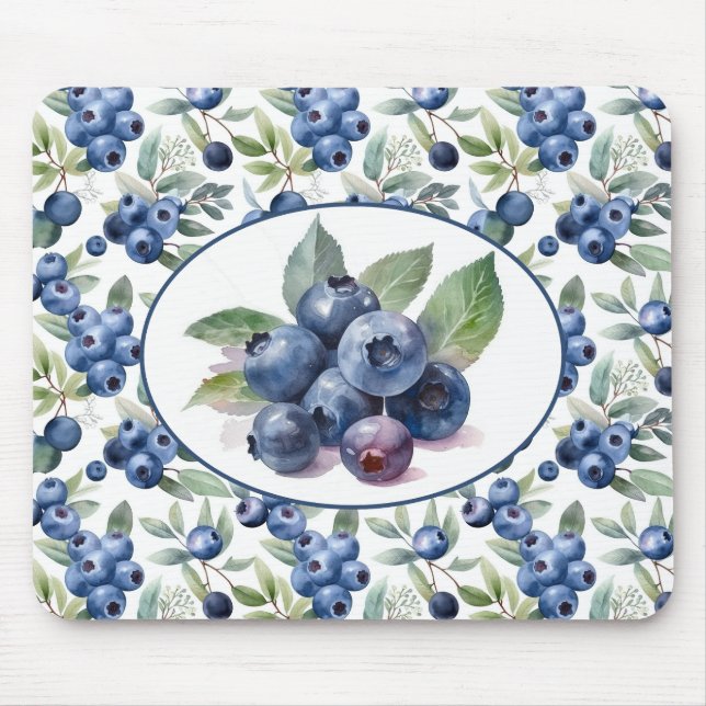 Cute Bluebär Watercolor Musmatta (Framsidan)
