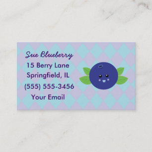 Cute Blueberry-Affärskort Visitkort