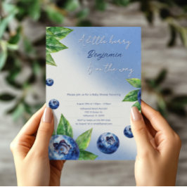 Cute Blueberry Baby Shower Inbjudningar