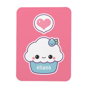 Cute Blueberry Cupaka Magnet