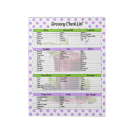 Cute Blueberry Livsmedel List Anteckningsblock