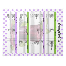 Cute Blueberry Livsmedel List Anteckningsblock