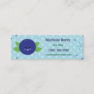 Cute Blueberry Mini Visitkort