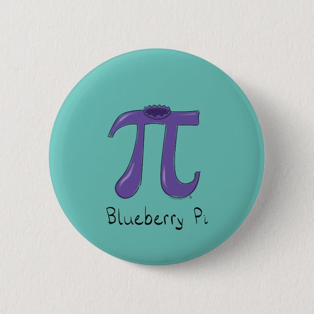 Cute Blueberry Pi Symbol Math Teacher Knapp (Framsida)