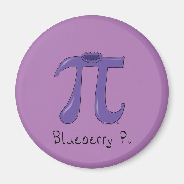 Cute Blueberry Pi Symbol Math Teacher Magnet (Framsidan)