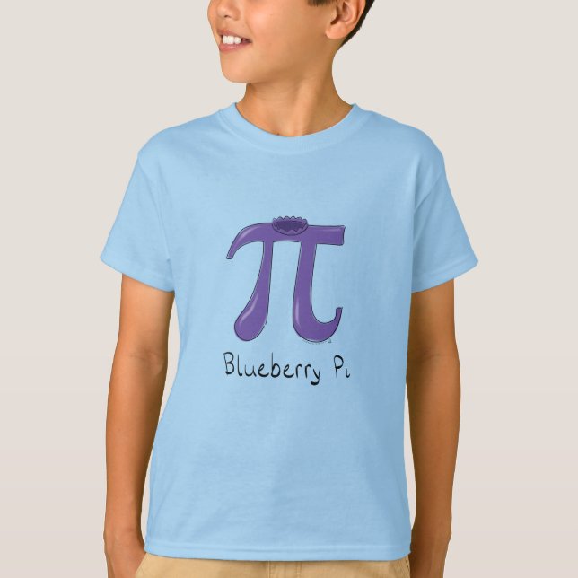 Cute Blueberry Pi Symbol Math Teacher T Shirt (Framsida)