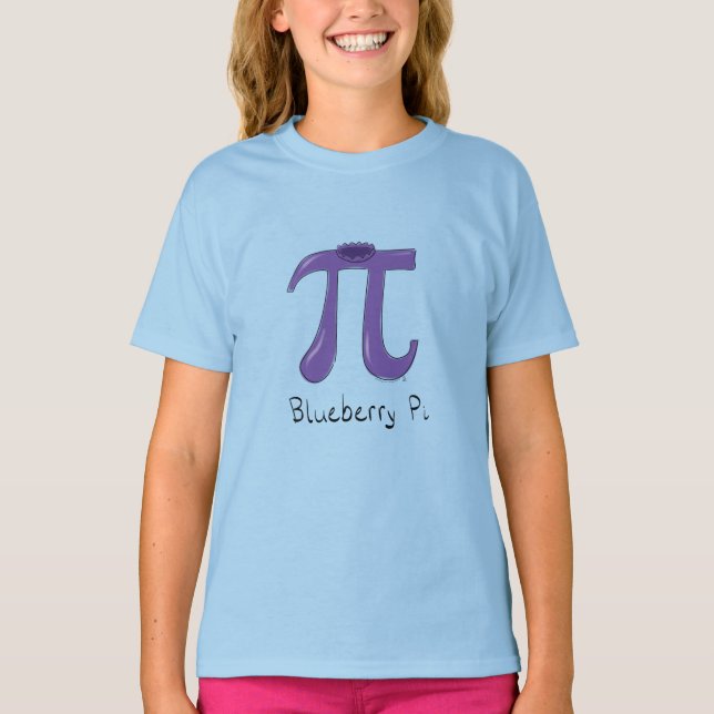Cute Blueberry Pi Symbol Math Teacher T Shirt (Framsida)