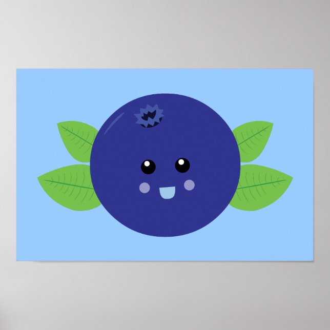 Cute Blueberry Poster (Framsidan)