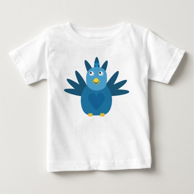 Cute Bluebird Baby Shirt Tee Shirt (Framsida)