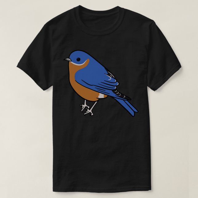 Cute Bluebird Illustration T Shirt (Design framsida)