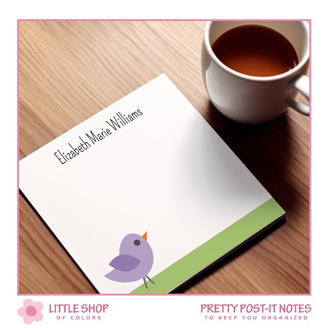 Cute Bluebird-Personlig Post-it Block (Skapare uppladdad)