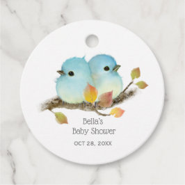 Cute Bluebirds Bird Baby Shower Gåvor Etiketter