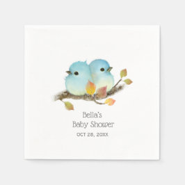 Cute Bluebirds Bird Baby Shower Pappersservett