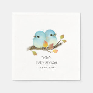 Cute Bluebirds Bird Baby Shower Pappersservett