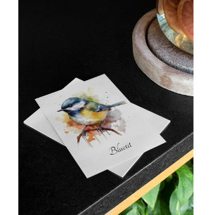 Cute Bluetit på Gren, anpassningsbar Inbjudningar